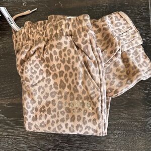 Victoria’s Secret Leopard Print Cozy Pants - Neutral Tan & Brown size large